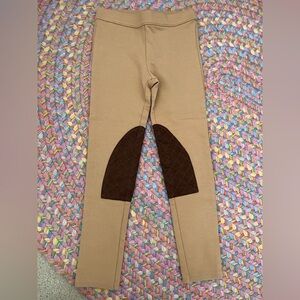 Janie and Jack Girls Tan Camel Riding Pants Size 7 Equestrian Breeches Leggings
